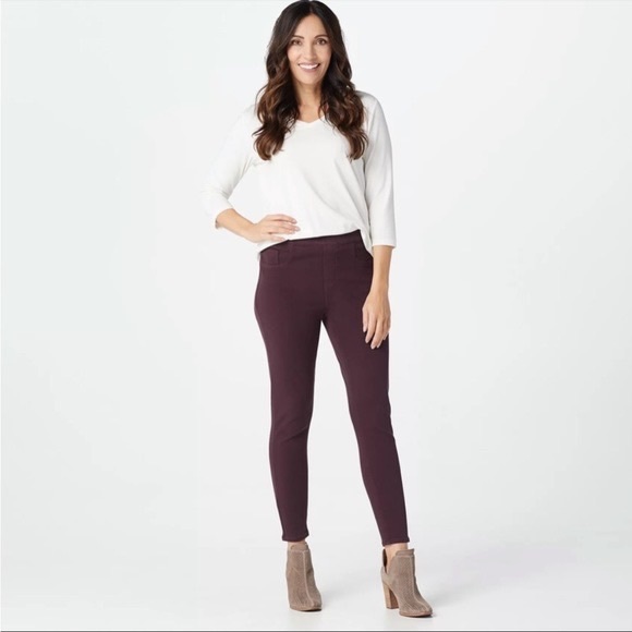 SPANX Jeanish Maroon Pants - Picture 2 of 7